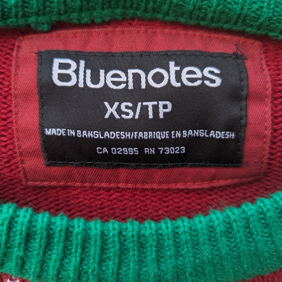 Bluenotes Red and Green Christmas Sweater - Picture 4 of 5